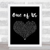 Liam Gallagher One of Us Black Heart Song Lyric Art Print