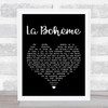 José Carreras La Bohème Black Heart Song Lyric Art Print
