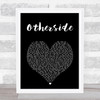 Post Malone Otherside Black Heart Song Lyric Art Print