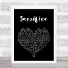 Elton John Sacrifice Black Heart Song Lyric Art Print