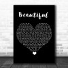 Faith Hill Beautiful Black Heart Song Lyric Art Print