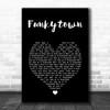 Lipps Inc. Funkytown Black Heart Song Lyric Art Print