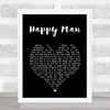 Chicago Happy Man Black Heart Song Lyric Art Print