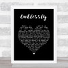 muse Endlessly Black Heart Song Lyric Art Print