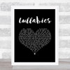 Yuna Lullabies Black Heart Song Lyric Art Print