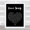 311 Love Song Black Heart Song Lyric Art Print