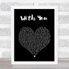 Jessica Simpson With You Black Heart Song Lyric Art Print