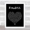 Louis Tomlinson Fearless Black Heart Song Lyric Art Print