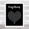 3T Anything Black Heart Song Lyric Art Print