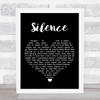 The Maccabees Silence Black Heart Song Lyric Art Print