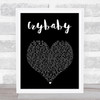 Lil Peep Crybaby Black Heart Song Lyric Art Print