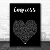 RAY BLK Empress Black Heart Song Lyric Art Print