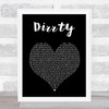 Christina Aguilera Dirrty Black Heart Song Lyric Art Print