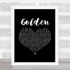 Lady Antebellum Golden Black Heart Song Lyric Art Print