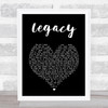 Cadillac Three Legacy Black Heart Song Lyric Art Print