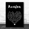 Roxy Music Avalon Black Heart Song Lyric Art Print