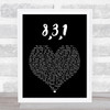 Lisa Stansfield 8,3,1 Black Heart Song Lyric Art Print