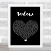 Masego Tadow Black Heart Song Lyric Art Print