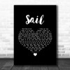 AWOLNATION Sail Black Heart Song Lyric Art Print