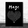 Juice WRLD Maze Black Heart Song Lyric Art Print