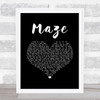 Juice WRLD Maze Black Heart Song Lyric Art Print