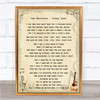 Van Morrison - Crazy Love Song Lyric Guitar Music Wall Art Print