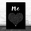 The 1975 Me Black Heart Song Lyric Art Print