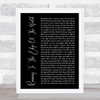 Marilyn Manson Running To The Edge Of The World Black Script Song Lyric Art Print