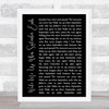 Green Day Wake Me Up When September Ends Black Script Song Lyric Art Print