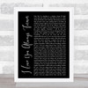 Donna Lewis I Love You Always Forever Black Script Song Lyric Art Print