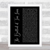 Space The Ballad of Tom Jones Black Script Song Lyric Art Print