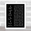 Johnny Nash I Can See Clearly Now Black Script Song Lyric Art Print