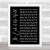 Skeeter Davis The End of the World Black Script Song Lyric Art Print