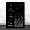 Jim Reeves I Love You Because Black Script Song Lyric Art Print