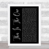 The Stone Roses This Is The One Black Script Song Lyric Art Print