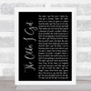 Alan Jackson The Older I Get Black Script Song Lyric Art Print