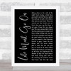 Alter Bridge Life Must Go On Black Script Song Lyric Art Print