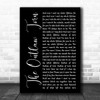 Metallica The Outlaw Torn Black Script Song Lyric Art Print