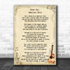 Green Day American Idiot Song Lyric Vintage Music Wall Art Print