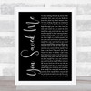 Skunk Anansie You Saved Me Black Script Song Lyric Art Print