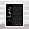 Aaron Watson The Underdog Black Script Song Lyric Art Print