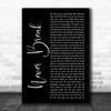 John Legend Never Break Black Script Song Lyric Art Print