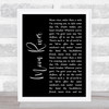 Audrey Hepburn Moon River Black Script Song Lyric Art Print
