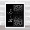 Audrey Hepburn Moon River Black Script Song Lyric Art Print