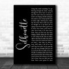 Active Child Silhouette Black Script Song Lyric Art Print