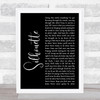 Active Child Silhouette Black Script Song Lyric Art Print