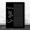 Ben Platt So Will I Black Script Song Lyric Art Print