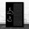 HARDY One Beer Black Script Song Lyric Art Print