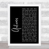 Paolo Nutini Autumn Black Script Song Lyric Art Print