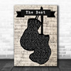 Tina Turner The Best Music Script Boxing Gloves Song Lyric Art Print